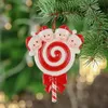 Семейство Lollipop из 4 смолы подвесные рождественские украшения с глянцевым детским лицом в качестве сувенира ремесла для персонализированных подарков или домашнего декора