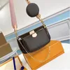 Cadena de lujo Diseñador Bolsa Cartera Cruz Cuerpo Hombro Monedero Moda Dama Compras Bolso Mujeres Carta Popular Totes Trio 3pcs Tote Bag Louiseitys Viutonitys