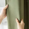 Curtain Matcha Green Herringbone Velvet Chenille Blackout Curtains For Living Room Bedroom Dining Balcony Decoration