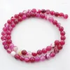 Losse Edelstenen 15"(38cm) Streng Ronde Natuurlijke Rose Lace Agate Stone Rocks 4mm 6mm 8mm 10mm 12mm Kralen Voor Sieraden Maken DIY Armband