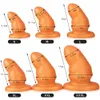 Enorme Expandir Plugs Anus Top Liquid Silicone Curvar Plug Anal Elástico Inserir Profundidade de Bumbum Músculos Exercícios Dilatador Próstata Massagem Bumbum Grande Haste AV Dildos Gays Lésbicas