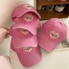 Czapki piłki różowe urocze dziewczyny baseball czapka baseballowa moda Regulowane Kobiety Hats Soft Top Pear Cap Cute Cat Hat Trendy Face Mała 230601