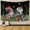 Tapestries Fairy Tale Forest Tapestry Wall Hanging Fantasy Magic Garden Mushroom Estetic Kid Girl Bedroom vardagsrum Dorm Party Decor 230601