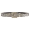 Ceintures Bling Pour Strass Femmes Cowgirl Western Ceinture Jeans De Luxe Designer Sangle Punk