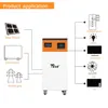 10kwh All in One Powerwall 51.2V 200AH LifePo4バッテリーパック組み込みインバーター6000サイクルRS485 Can Home Storage Solar EU税税