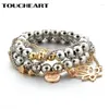 Strand TOUCHEART 5 pçs/conjunto Fashion Openwork Lotus BraceletsBangles For Women Handmade Bracelet Charm Jewelry Making SBR190155