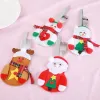 Merry Christmas Knife Fork Cutlery Bag Set Natal Christmas Decorations for Home New Year Eve Xmas Party Decoration JN02