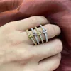 Band Rings BenS Initials Letter Ring White zircon Classic 26 letter rings for women Opening Finger Ring For girls New Year Gift Wholesale J230602