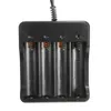 4 slots 18650 Batteriladdare EU US Plug AC 110V 220V 4.2V Smart Four Charging för Li-ion laddningsbara batterier