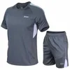 Erkeklerin Trailtsits Erkek Kadın ve Çocuk Spor giyim Koşu Gömlekleri+Şort Spor Takımları Hızlı Kuru Atlama Sahası koşu Jogging Sport Wear Erkek Trailsuit J230601