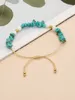 Go2boho New In Summer Bohemian Fashion Crushed Turquoise Stone Bead Bracciale Amicizia Regolabile Donna Trendy Gioielli Boho