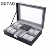 Mixed Grids PU Leather Watch Box Jewellery Storage Container watch ring bracelet Organizer Box Display Watch cercueil Caja de reloj C2933