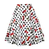 Vestidos 50s 60s túnica midi saias uma linha midi floral retro skater cintura alta algodão estilo vintage feminino flor impressão elegante saia