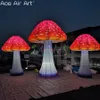 RGB Inflatable Party Mushroom Giant Crooked Mushrooms DJ Decor LED Plant Model with Remote Control for Event Decoration