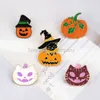 4-8 pçs/set Halloween Abóbora Broches Gótico Flor Crânio Esmalte Pin Dos Desenhos Animados Astronauta Cão Dinossauro Animal Crachá Bolsa Chapéu Jóias