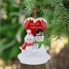 Maxora Our First Christmas Couple Snowman Resin Hanging Ornaments With Glossy Personalized Heart As For Lover Valentine's Day Gifts