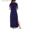 Vestidos de festa Impressão vintage Pullover em v alvo de manga curta Forek maxi vestido de verão roupas para mulheres lndie folk robe básico femme t230602