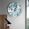 Wandklokken Marine Elements Lighthouse Vessel Clock Modern Design Kort Woonkamer Decoratie Keuken Art Watch Home Decor