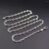 Chaînes véritable collier en argent sterling 925 pour femme chaîne d'ancre 3,5 mm W mâle 24 pouces L