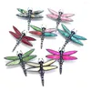 Pendant Necklaces Natural Abalone Shell Necklace Retro Dragonfly Shape Leather Cord DIY Making Jewelry Small Accessories