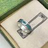 Nieuwe 2023 designer sieraden armband ketting 925 turquoise groen email gebruikt voor mannelijke vrouwelijke koppels paar gepersonaliseerde wijsvinger ring