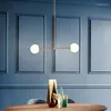 Hanglampen Lange Kroonluchter Postmodern Art Deco Living Ball Room Bar Counter Suspension Light Inclusief G9 Geometrisch