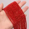 Pärlor Natural Coral Red-Color Abacus Loose Exquisite Pärled för smycken som tillverkar DIY-armbandhalsbandstillbehör