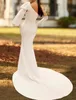 Mermaid Satin Wedding Dress 2023 One Shoulder Sleeveless Bow Bridal Party Gown Summer Custom Made Vestidos De Noiva