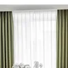 Cortina Matcha Verde Herringbone Veludo Chenille Cortinas Blackout Para Sala De Estar Quarto Jantar Varanda Decoração