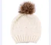 Hoeden 1 STKS Vrouwen Baby Kids Effen Warme Winter Wol Gebreide Beanie Pom Hoed Gehaakte Skimuts