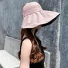 Wide Brim Hats Women's Empty Top Sun Hat Summer Leisure Travel Anti Large Eaves Sunscreen Black Rubber Fisherman