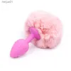 Sex Toy Massager Slicone Butt Plug Hairy Bunny Tail Rabbit Smooth Anal Cosplay Söta leksaker för kvinnor Erotiska vuxna produkter L230518