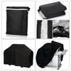 BBQ Tools Accessories Black Waterproof BBQ Cover BBQ Accessories Grill Cover Anti Dust Rain Gas Charcoal Electric Barbeque Grill 4 Sizes 230601
