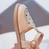 Sandals Girls Children Breathable Covered Toes Summer Cute Princess All match Kids Fashion Beige Prints Beautiful Shoes 230601