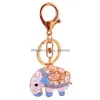 Porte-clés goutte à goutte alliage d'huile voiture porte-clés porte-clés accessoires mignon Animal éléphant chaîne porte-anneau pour femmes sac livraison directe bijoux Dhuab