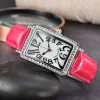 Frankerly retângulo relógio masculino nova alta qualidade diamante bateria cristais quartzo marca de moda luxo frete grátis relógios femininos