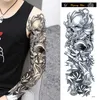 Tattoos 20 Sheets Large Full Arm Temporary Tattoo Sticker Men Women Cool Skull Forest Fish Leg Shoulder Sleeve Fake Body Art Totem