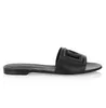 Designer Sandal Cut Out Slipper Women Shoes Leather Cutout Slides Millennials Leather Slider Slip On Lady Summer Beach Flip Flop Flats med låda