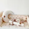 Oreillers de maternité forme de lune bébé oreiller coton doux multifonction allaitement allaitement enfants confort pare-chocs lavable couverture