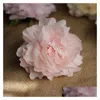 Couronnes De Fleurs Décoratives 10 Pcs / Lot Artificielle Pivoine Tête De Fleur Fête De Noël Décoration Diy Soie Mur Fond Déco Dhzog