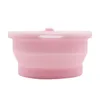 Bowls Foldable Silicone Collapsible Bowl Camping Lunch Box Salad Lid Expandable Storage Container Bento 1 PC