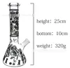 Neueste Glas Shisha Flasche Wasser Bong 25 cm 9,8 Zoll Höhe Mehrere Stile Weibliche Schüssel Hand Heady Pyrex Löffel Öl Nagel Adapter Rauchen Rohr Rigs