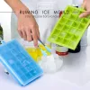 24 Silicone Ice Cube Tray with Lid Ice Cube Mold Food Grade Silicone Whiskey Cocktail Drink Chocolate Ice Cream Maker Party Bar NEW