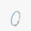 Clusterringen Stapelbaar Turquoise Ring Sieraden Zilver 925 Meisjes Dating Bands Natuursteen Minimalistisch Esthetisch Accessoires Kpop Mode