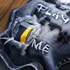 New Spring Summer Thin Street Fashion Beach Tear Jeans Denim Cotton Loose Relaxed Men's Shorts P230602