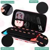 Torby Joycon Silikon Cage Cumb Caps PC PC Hard Cover Truskawkowy Różowy Ramienie Korkie dla Nintendo Switch Akcesoria OLED