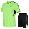 Erkeklerin Trailtsits Erkek Kadın ve Çocuk Spor giyim Koşu Gömlekleri+Şort Spor Takımları Hızlı Kuru Atlama Sahası koşu Jogging Sport Wear Erkek Trailsuit J230601