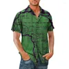 Chemises décontractées pour hommes Chemise pour hommes Été Carte hawaïenne Imprimés graphiques Vintage Turndown Bleu Vert Kaki Gris Rue Manches courtes