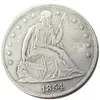 USA 1854 sittande Liberty Dollar Silver Plated Coin Copy