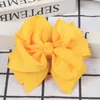 Hårtillbehör 1 PC 4 tum bågar för små flickor Grosgrain Ribbon Rose Flower Style Children Hairbow Hairgrips Kids Barrettes Head Wear